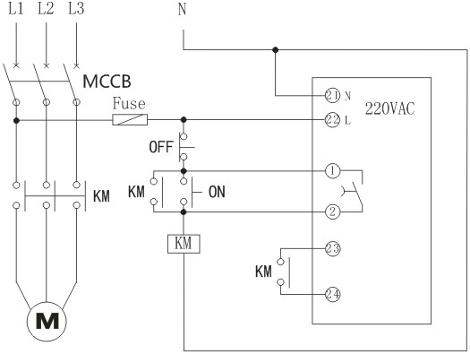 RH電動機防晃電控制器接線圖