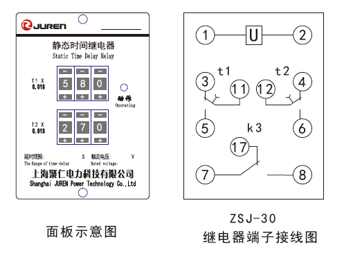 ZSJ-3系列時(shí)間繼電器內(nèi)部接線(xiàn)圖