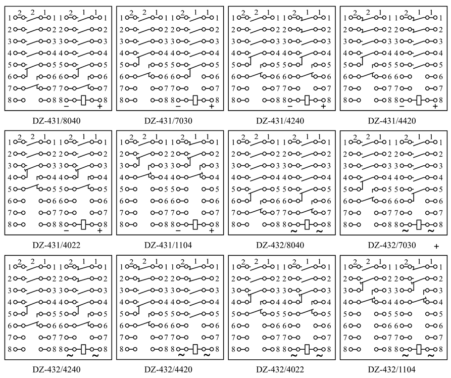 DZ-432/8040內(nèi)部接線圖