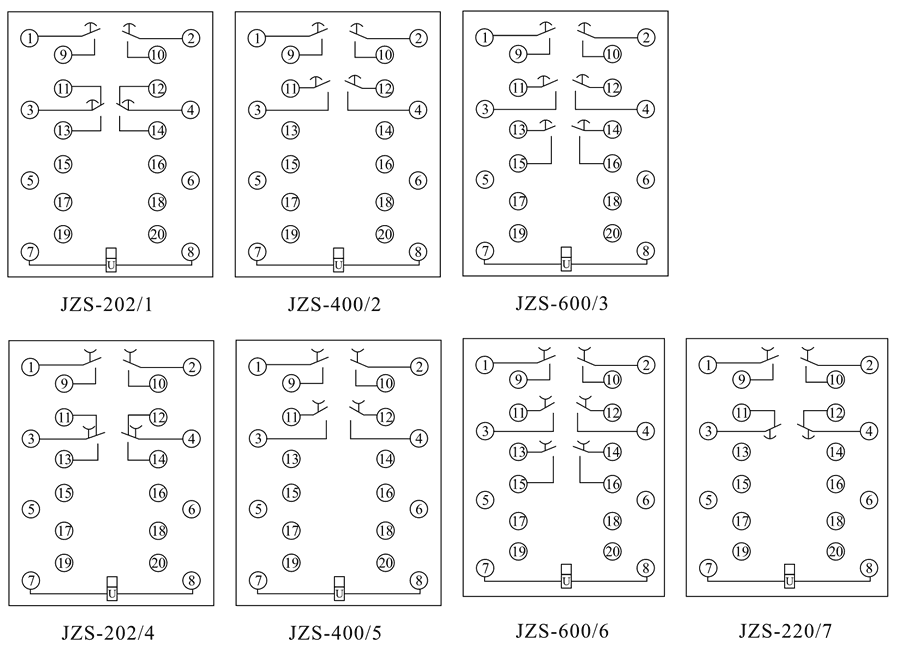 JZS-400/2內(nèi)部接線圖