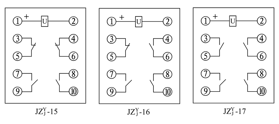 JZY-17、JZJ-17內(nèi)部接線圖