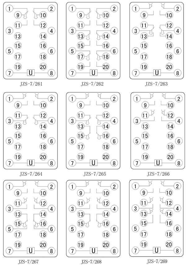 JZS-7/269內(nèi)部接線圖