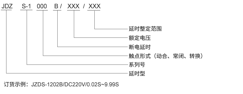 JDZS-1002B型號及其含義