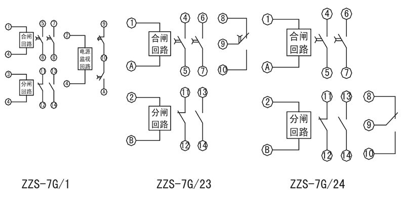 ZZS-7G/1內(nèi)部接線圖