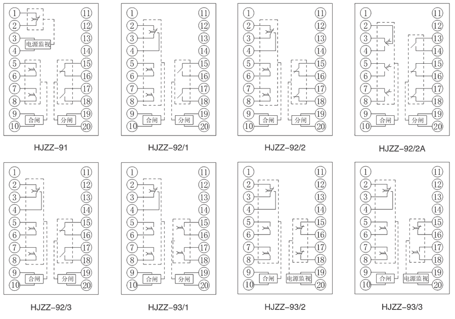 HJZZ-92/1內(nèi)部接線圖