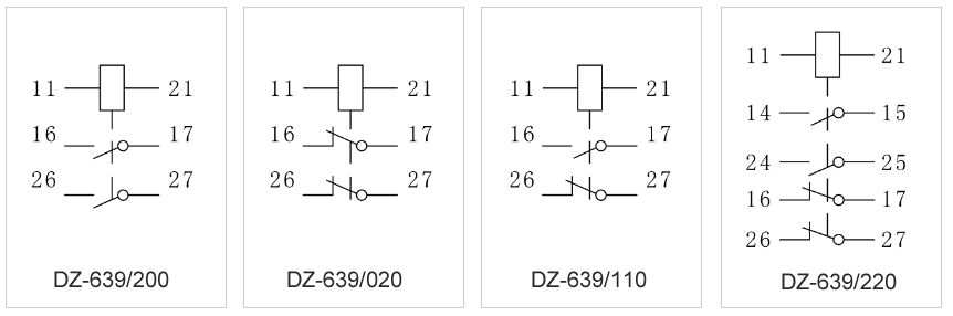 DZ-639/220內(nèi)部接線圖