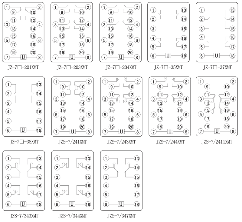 JZS-7/241XMT內(nèi)部接線圖