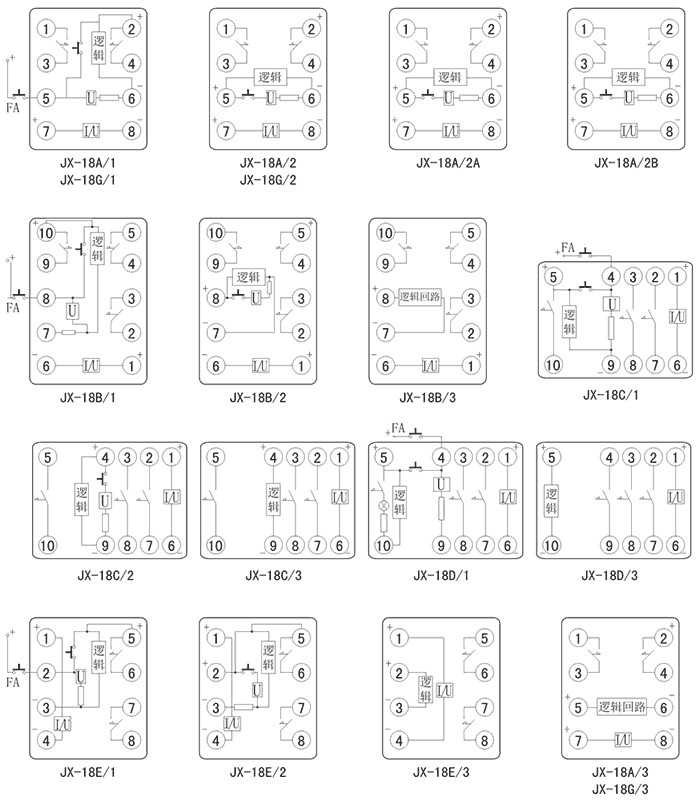 JX-18E/1內(nèi)部接線圖