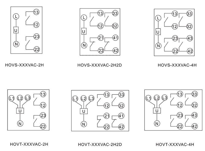 HOVT-100VAC-2H內(nèi)部接線圖