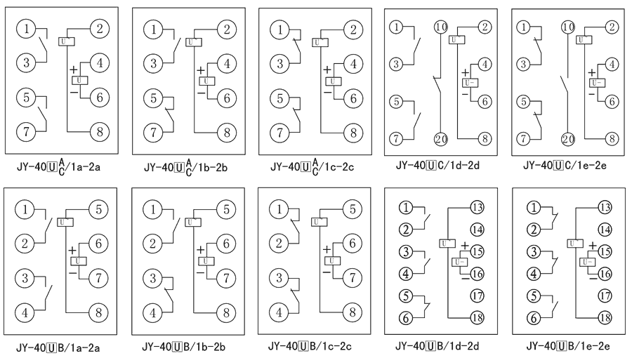 JY-40UB/2B內(nèi)部接線圖