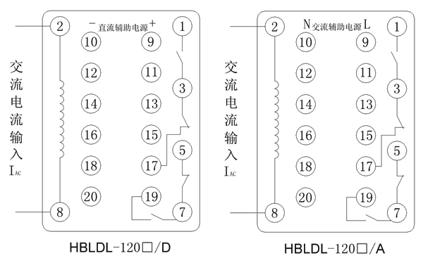 HBLDL-1202/D內部接線圖