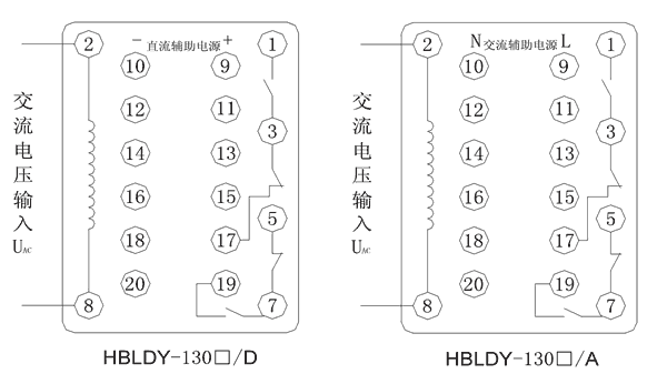 HBLDY-1301/D內(nèi)部接線圖